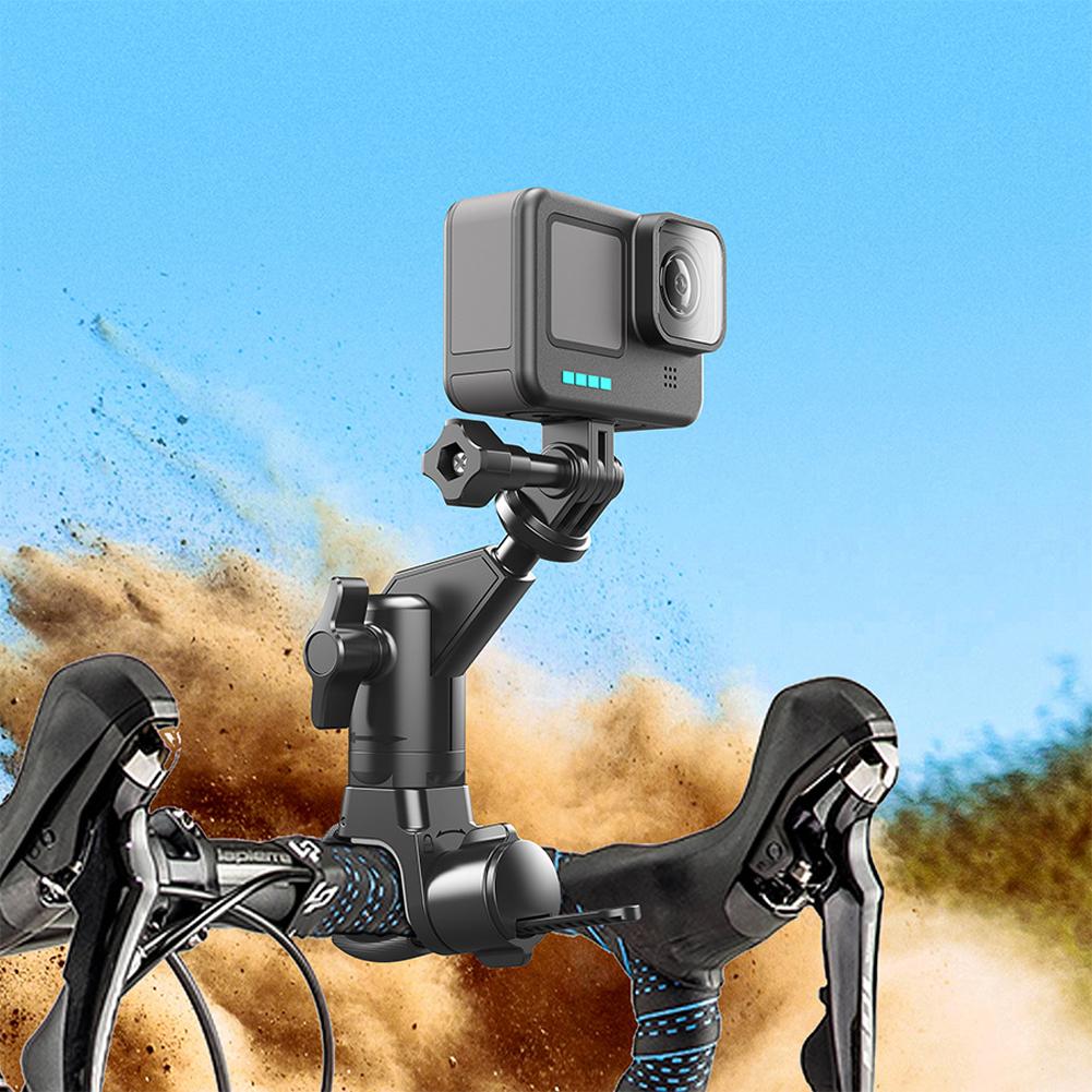 Camera Monopod Mount 360 Rotating Motorcycle Bike Camera Holder Bicycle Handlebar Stand for Insta 360 X2 X3 X4 Go Pro 12 11 10