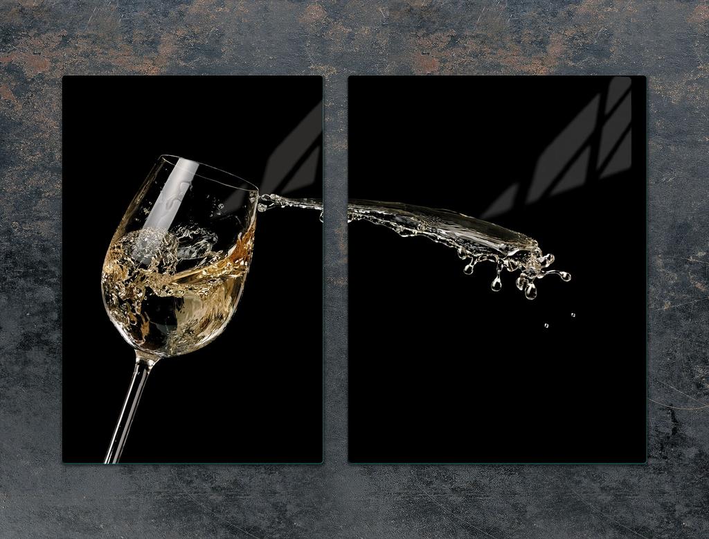 SZKLANA PŁYTA OCHRONNA DESKA 75x52 WINO