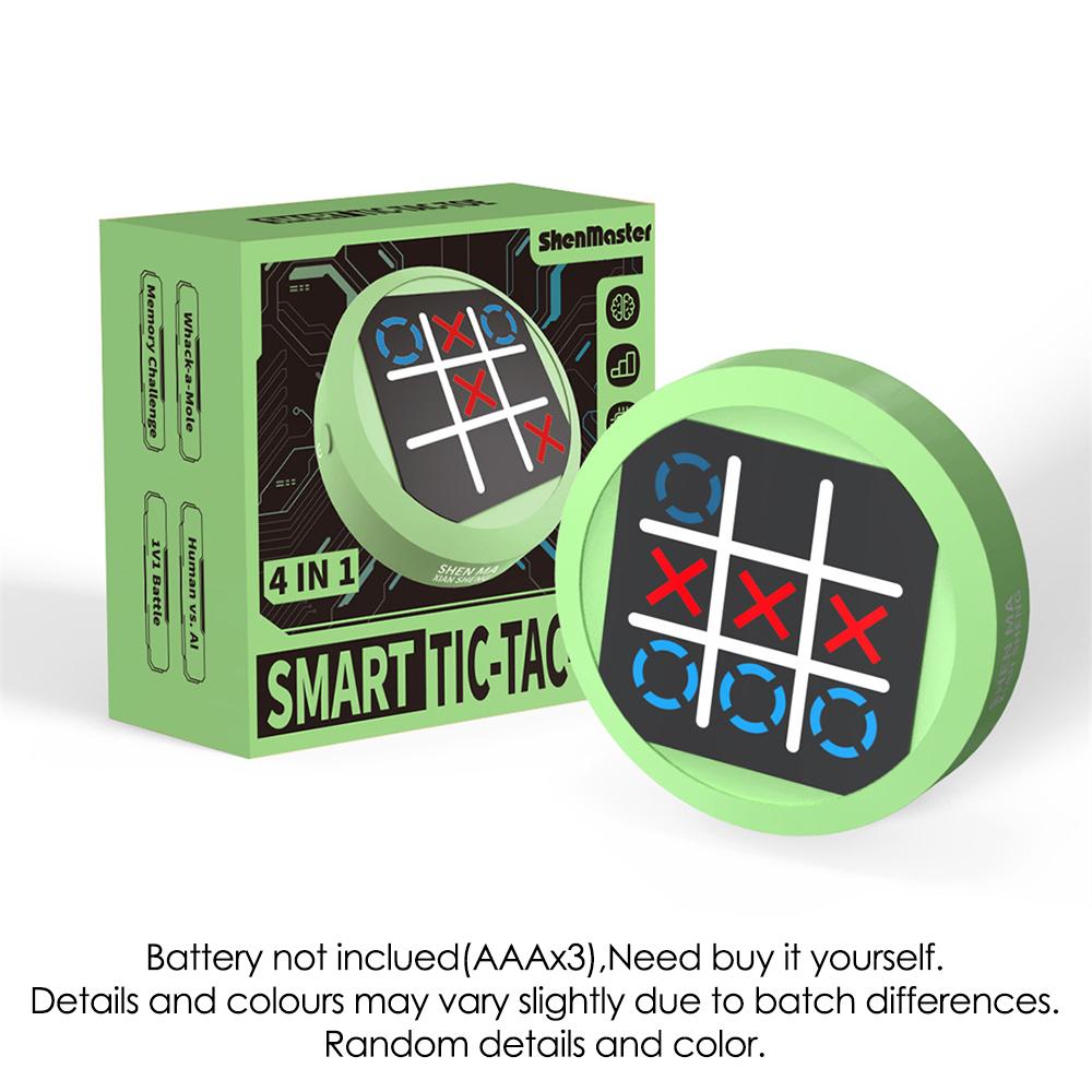4in1 Tic Tac Toe Electronic Handheld Personal Challenge Game Console, Party Puzzle Interactive Game Toy Christmas Birthday Gifts