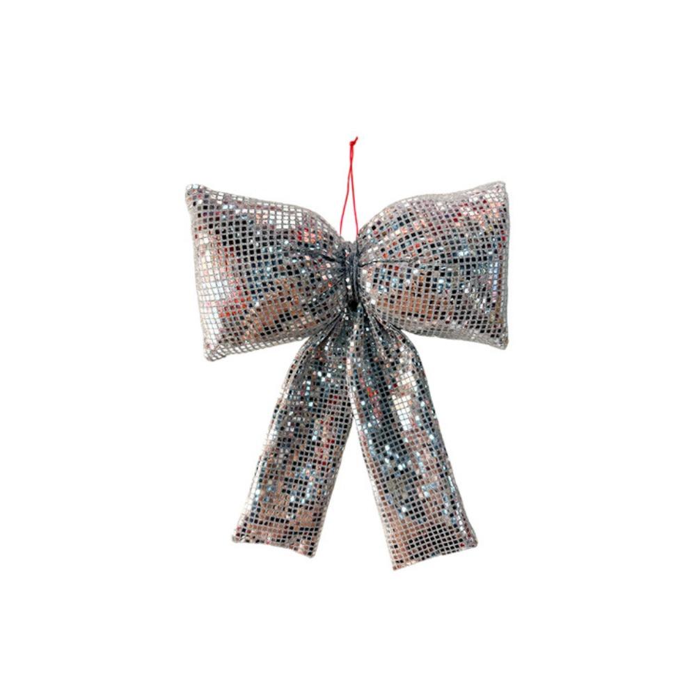 Hanging Christmas Sequin Bow Retro Exquisite Christmas Tree Ornament Sparkling Christmas Bow Pendant New Year Decoration