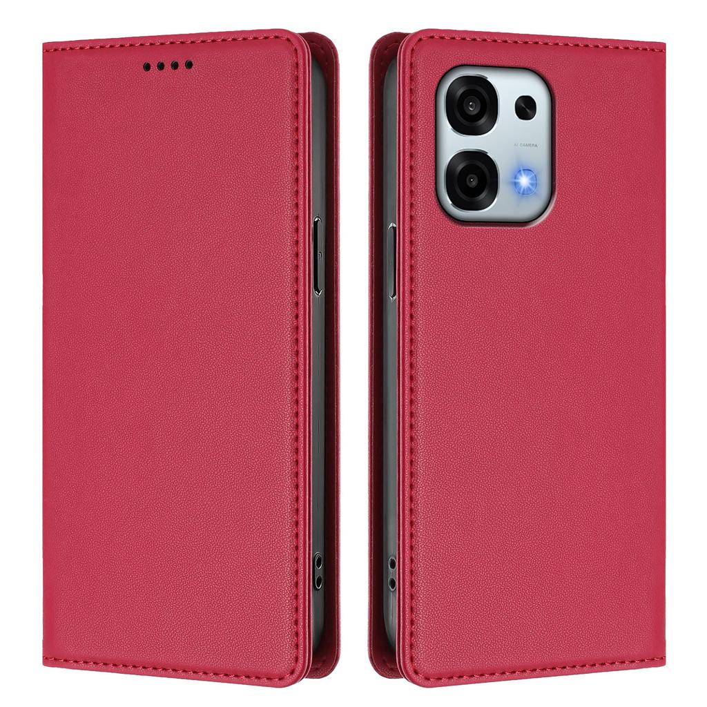 For Oppo A6 5G Leather Wallet Case Magnetic Closure RFID Blocking Phone Cover