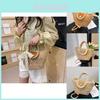 Chic French-inspired Woven Tote Bag For Women Summer Sweet Casual Bucket Bag