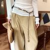 Handgewebter Damen-Taillengürtel im ethnischen Stil aus PU-Leder mit Perlendetails für Freizeitkleidung