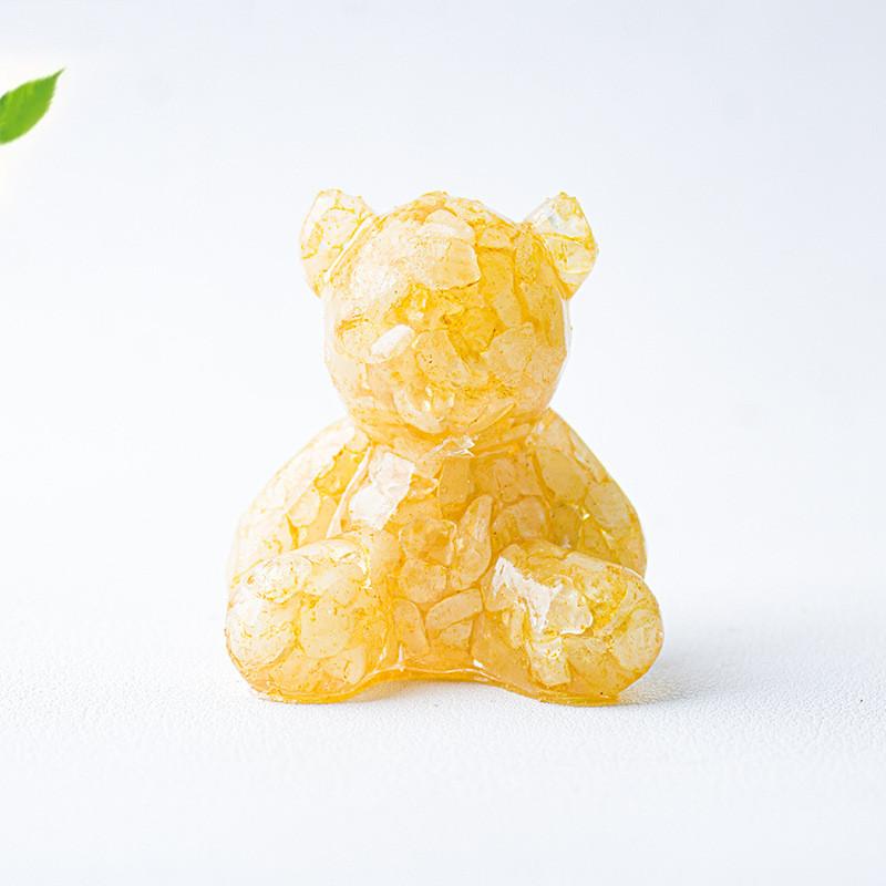 Crystal Resin Art Miniature Bear Desk Decor For Office And Home Gift Ideas
