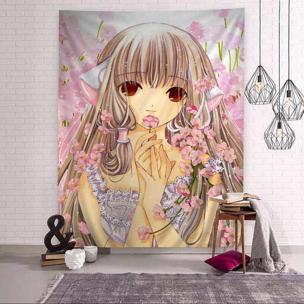 

CChobits Cartoon Cute Anime DIY Wall Tapestry Hanging Tarot Hippie Wall Rugs Dorm INS Home Decor 74x94cm(29x37in)