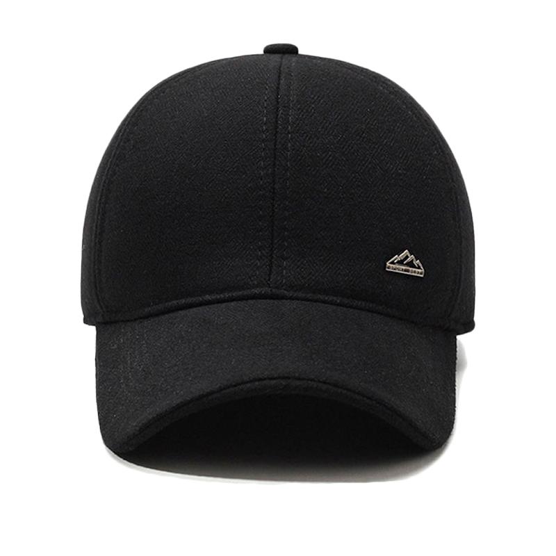 Autumn Winter Warm Cotton Cap Men's Windproof Coldproof Ear Protection Woolen Baseball Cap Outdoor Sports Cap