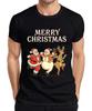 Merry Christmas Santa Claus Snowunisex Reindeer Dancing Vintage Unisexs Tshirt