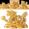 2024 New Year Dragon Sculpture Attract Wealth Dragon Figurine Ornament Good Luck Auspicious Dragon Statuette for Home Office