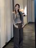 Korean Floral Knit Camisole & Cardigan Set for Women - Slimming, Versatile, Autumn 2025