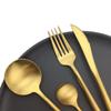 4 Pcs/Set Pure Matte Gold Dinnerware Knife 410 Stainless Steel Western Cutlery Durable Kitchen Food Tableware Dinner Set