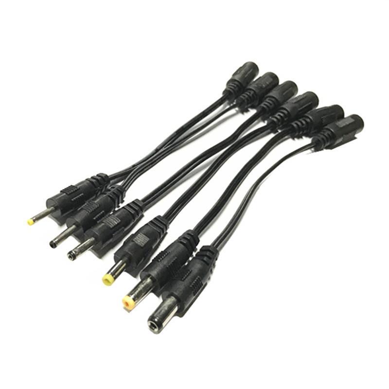 DC Power Cable 5521 Female to Multi Size Male Jack Adapter Stable Transmission Connector for Home Office Electronic Power Supply