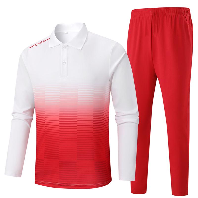 Unisex Spring/Autumn Long-Sleeve Sports Suit: Chinese Team Training Wear & Martial Arts Coach Uniform with Stand-up Collar