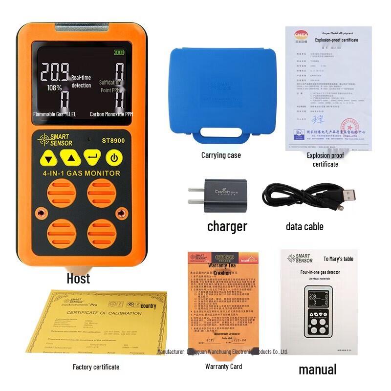 SMART SENSOR ST8900 4-in-1 Portable Multi-Gas Detector (CN version)