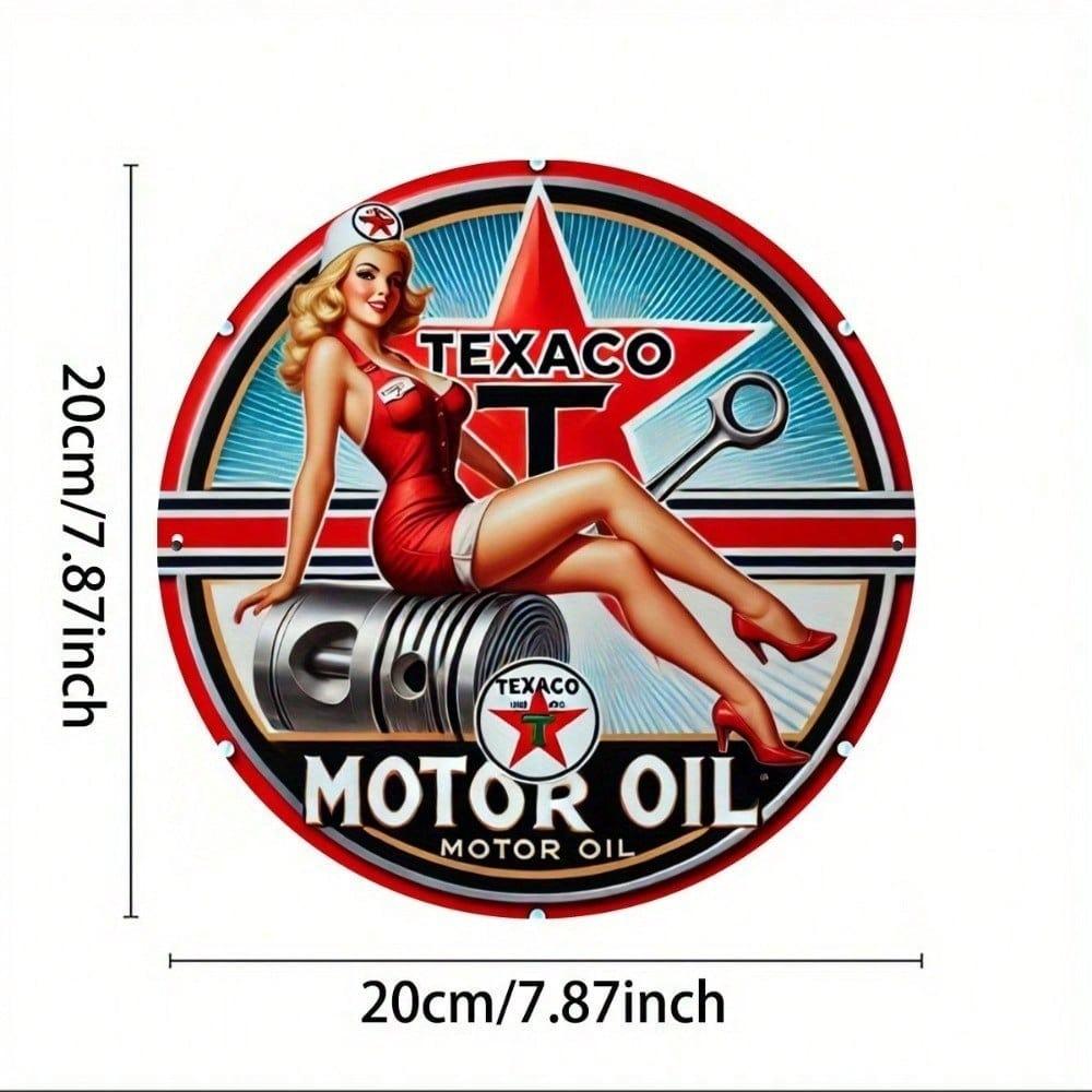 Texaco Vintage Gasoline Retro Metal Sign Man Cave Garage Wall Decor Weatherproof Rustic Tin Plaque