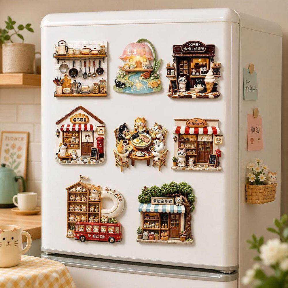 Simulation Refrigerator Magnet 3D Relief 3D Refrigerator Stickers Refrigerator Decoration
