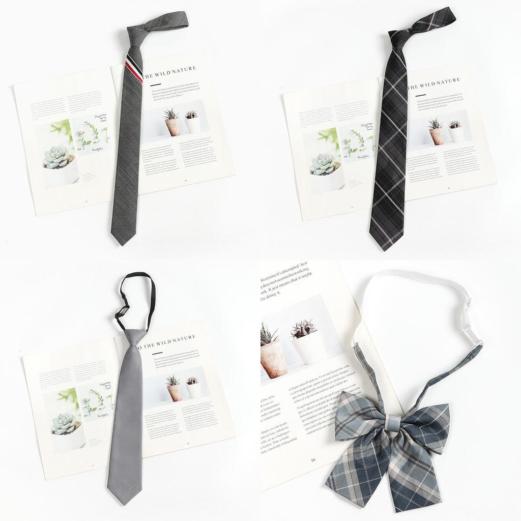 Childrens Lattice Pattern Necktie With Striped Polyester For Casual School Wear