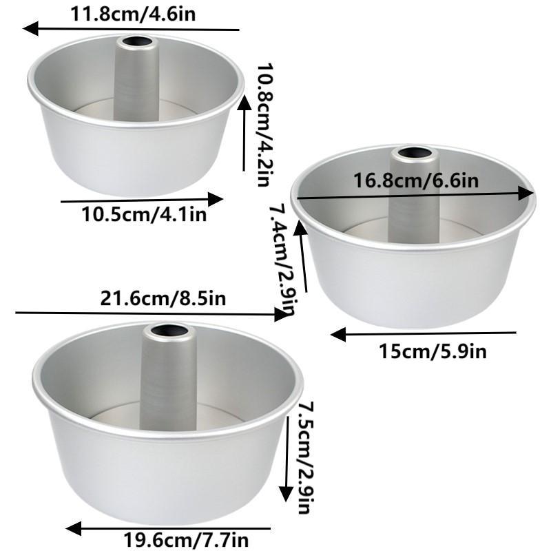 Round Middle Hole Chiffon Cake Toast Bread Pan Removable Bottom Hollow Chimney Mold Diy Baking Tools Bake Model Bread Box