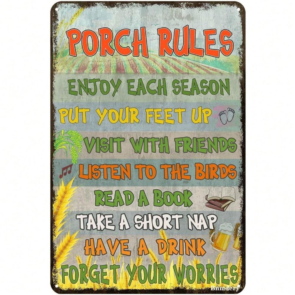 Vintage Lake Beach Pool House Tin Sign Home Kitchen Bar Wall Decor 8x12