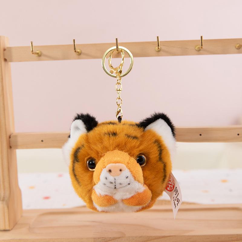 Joint Siberian tiger plush toy children's doll zoo souvenir tiger keychain backpack pendant