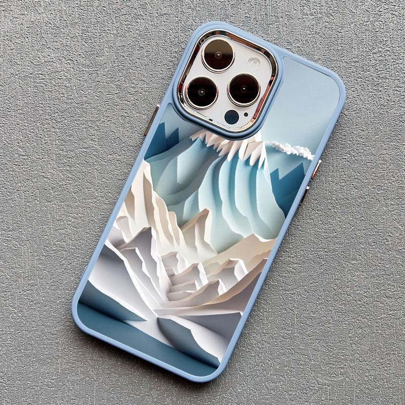 Printing Landscape phone case For iPhone 13 15 11 12 Pro Max 14 7 8 Plus SE2 XS X XR Creative Mountains Shockproof Soft Cover