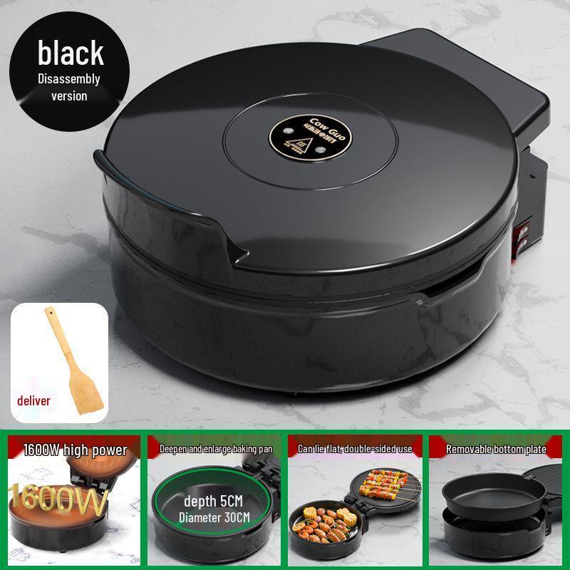Deepen & Enlarge Non-Stick Electric Griddle: Double-Sided Heating for Frying Eggs, Grilling Meat, Flatbreads & Pancakes at Home