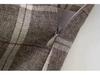 2025 Autumn/Winter Women's Elegant Plaid Button Half Skirt - European & American Style Fashion