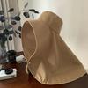 Wide-brimmed Cape, Sun Hat for Women, Neck Protector and Face Shield, Bucket Hat with Ponytail Design, Suitable for Beach