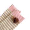 2 Pairs of Striped Three-dimensional Plush Dog Socks, Trendy Brown Dog Head Cute Mid-calf Socks, Casual and Comfortable