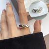 Xiaomi 925 Sterling Silver Rings For Women Geometric Fine Jewelry Finger Adjustable Simple Colorful Stone Ring For Party Birthday Gift