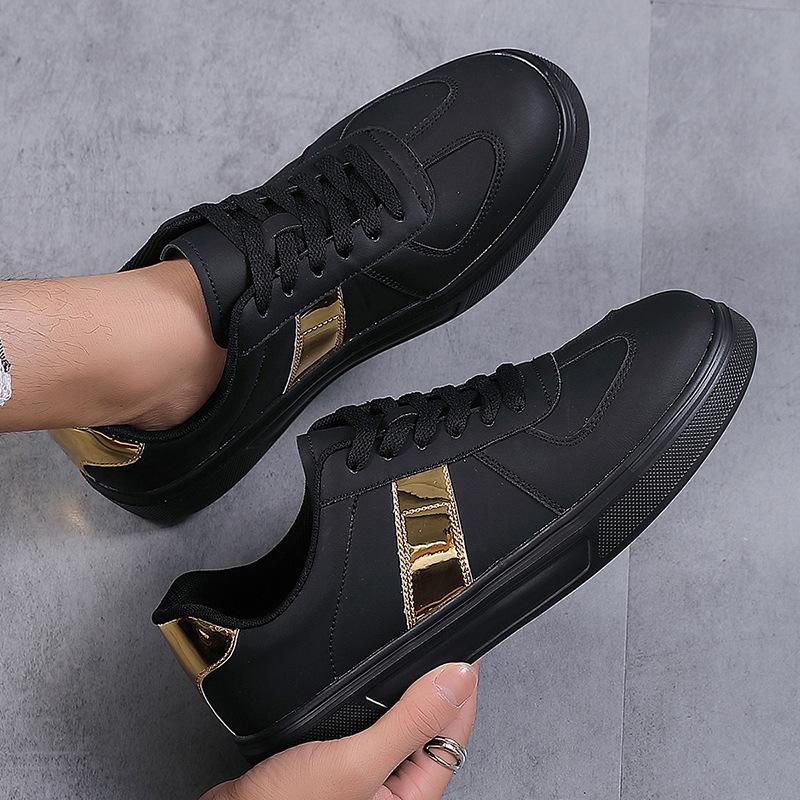 

Новые кеды дышащие низкие маленькие белые туфли модная обувь повседневная спортивная обувь универсальная мужская обувь 45 чёрный