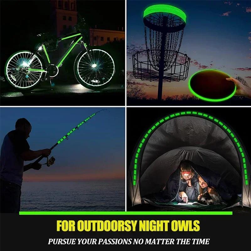 5M Fluorescent Glow in Dark Tape, Night Vision Adhesive Stickers for Home Warning Party, Double Sided Luminous Tape for Useful