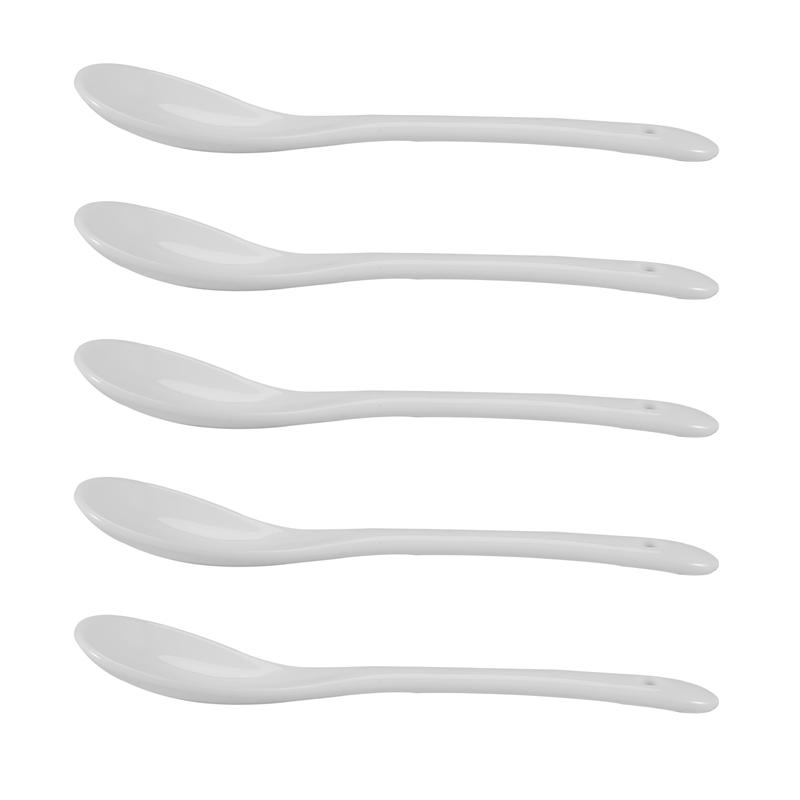 

Set Of 5 Ceramic Spoon Teaspoon Spoon Jam Honey білий