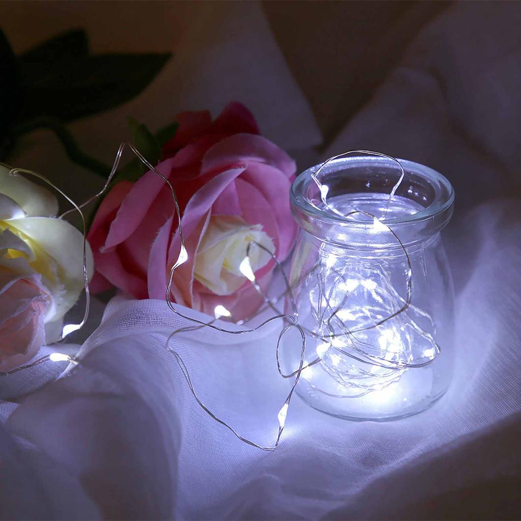 2m LED Copper Wire Beautiful Waterproof DIY String Lights Home Courtyard Party DecorationWhite