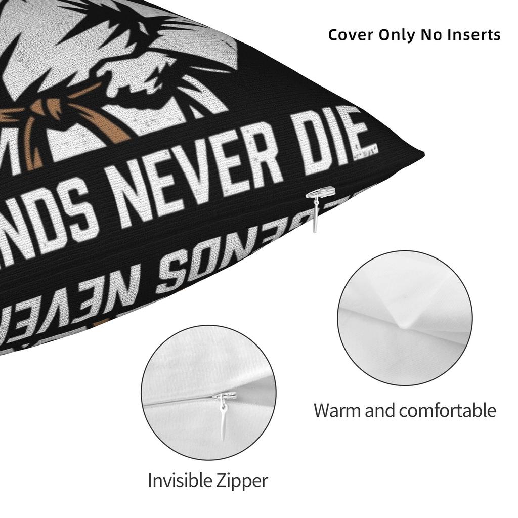 Decorative Pillowcase Rip Chuck Norris Never Dies Stuff Bed Pillow Case Cover Square Style Multiple Sizes