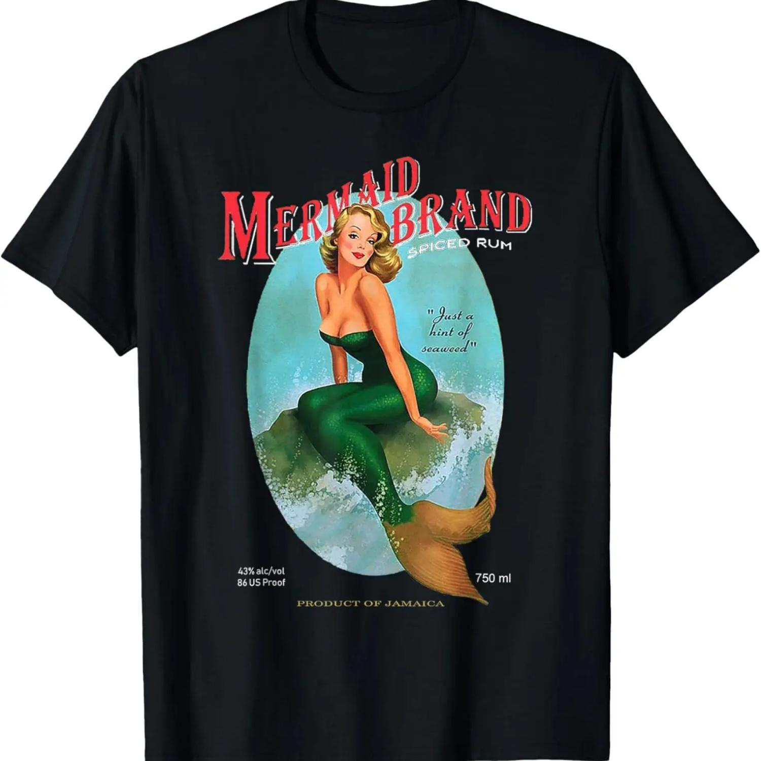 

Mermaid Brand T-shirt Jamaican Rum with a hint of Seaweed S чёрный