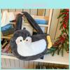 Bolsa de Pinguim Desenho Animado Fofa Com Material de Pelúcia Pequena Bolsa Quadrada Para Uso Diário