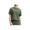 Fila Explorer Athletics Minimalist Style Trendy Classic Versatile Short Sleeve T-Shirt Women Tops Plant-Green A11W527126FDG