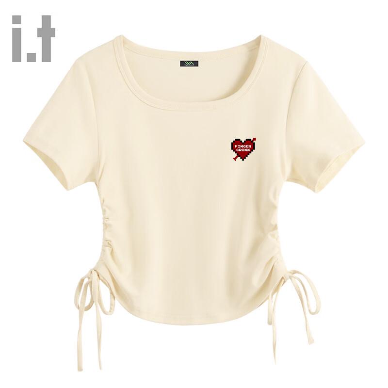 Fingercroxx IT Women s Short Sleeve T-Shirt with Drawstring Waist XL