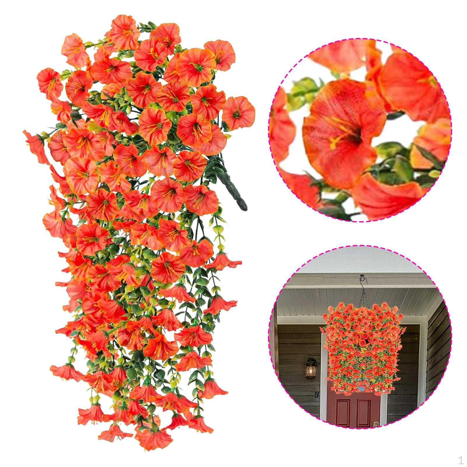 

Искусственные Подвесные Цветы Искусственные Растения Устойчивый к Выцветанию Шелковый Цветок для Сада оранжевый