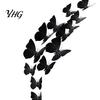Halloween Theme Wall Accents 12Pcs 3D Black Butterfly Stickers, Removable PVC Decals for DIY Stickers Home Decor Party Decor, Self Adhesive