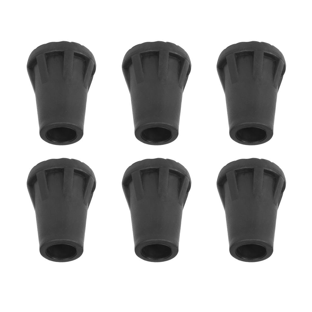 6pcs set Replacement Outdoor Trekking Hiking Pole Tip End Walking Stick Cap Cover Protector