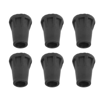 6pcs/set Replacement Outdoor Trekking Hiking Pole Tip End Walking Stick Cap Cover Protector
