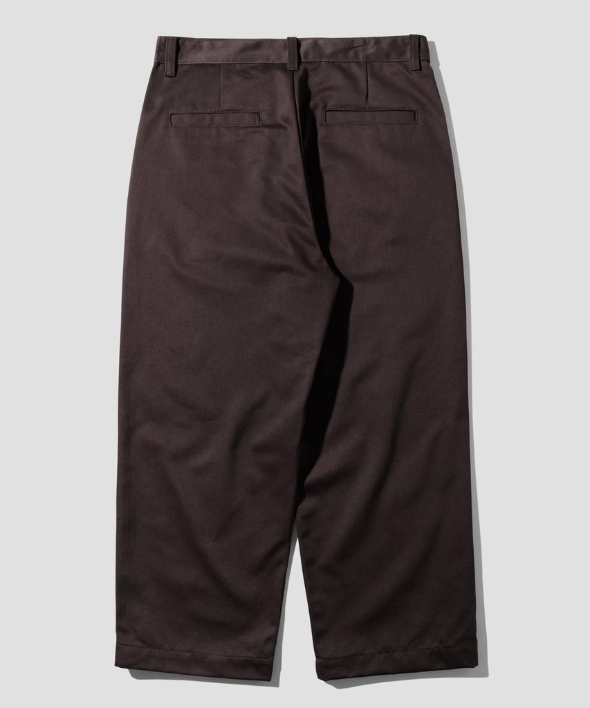 PERSTEP Mix Wide Chino Pants Dark Brown Julp4687