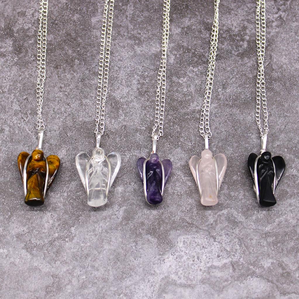 Amethyst Pendant Guardian Angel Crystal