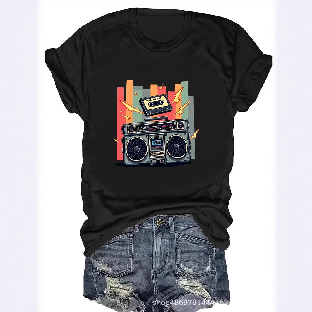 

Women s Fashion Round Neck T-Shirt for International Trade Small