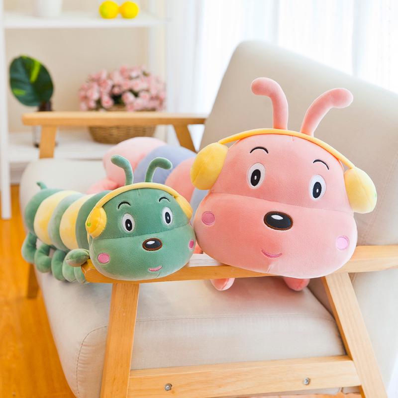 Cute Caterpillar Plush Earphone Pillow - Cozy Sleep Companion