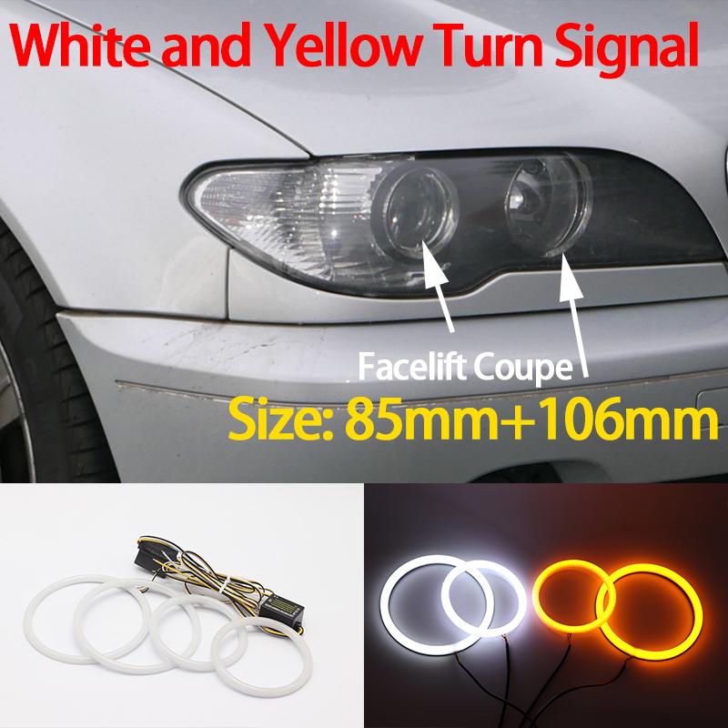 Excellent LED Cotton Angel Eyes Rings Daytime Light For BMW 3 Series E46 316i 318i 320d 323i 328i 330i 325xi 330d 1998-2005