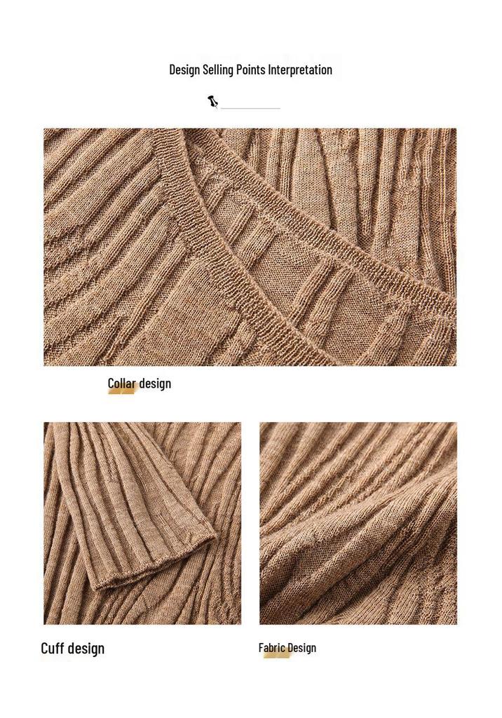Yangtze Water Wave 100% Pure Wool Women's Seamless Knitted Sweater - Autumn/Winter Edition