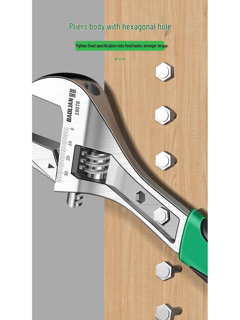 Universal Adjustable Open-End Plumbing Wrench Set - Multifunctional Large Opening Pipe Wrench