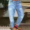 Pantaloni da donna Tasche Bottoni Pantaloni femminili Pantaloni jeans neri